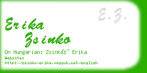 erika zsinko business card